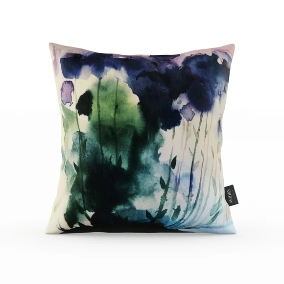MoDRN Mid Century Palmhouse Watercolor Floral Decorative Throw Pillow, 20x20 NWT - Picture 1 of 6